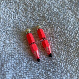 Pink Pencil post earrings